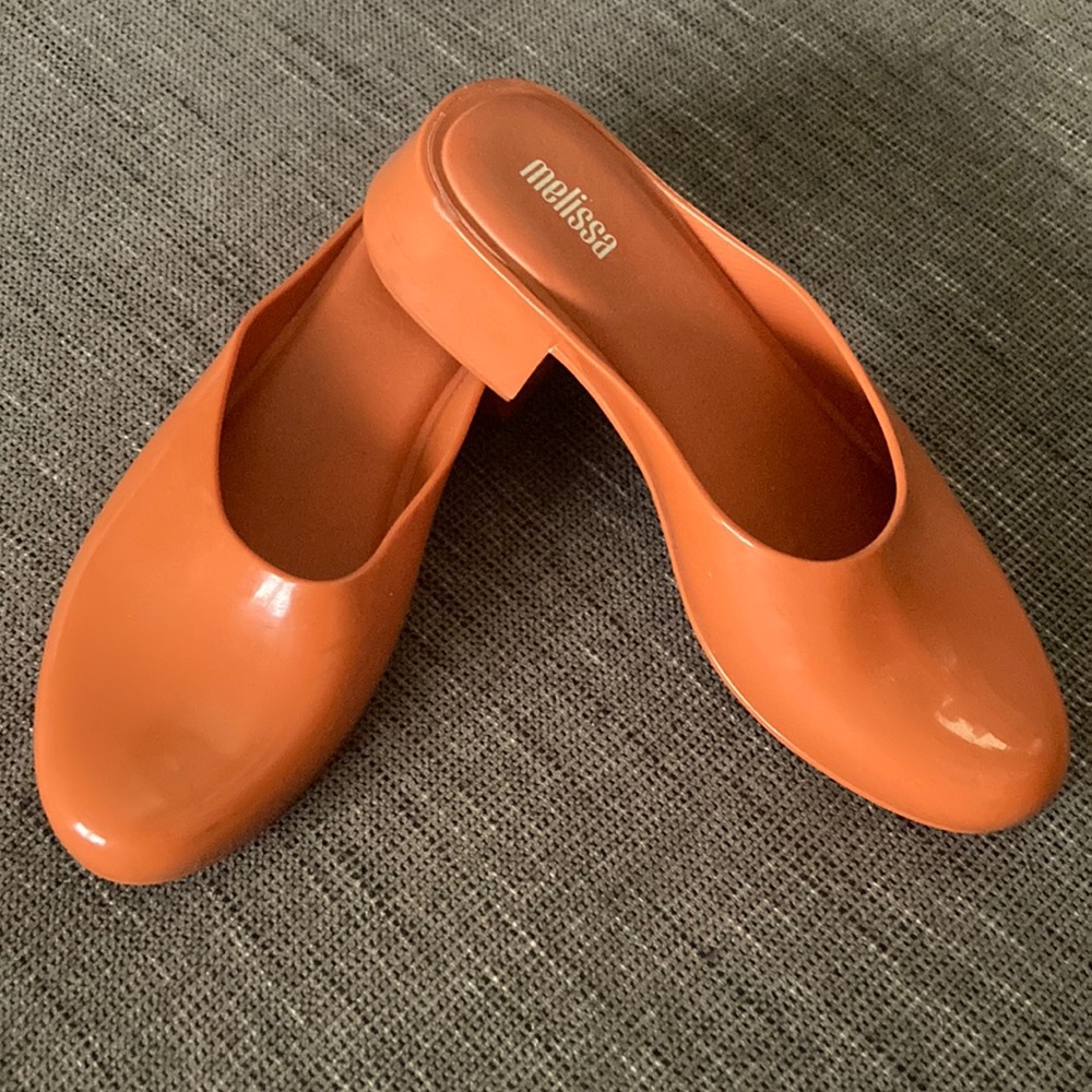 Melissa orange Zen mule with heel 5